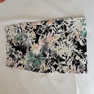 I Jeans by Buffalo flora leaf print skirt L